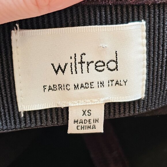 Wilfred Aritzia Speckled Dark Pencil Skirt Black Brown Sz XS - Picture 3 of 6